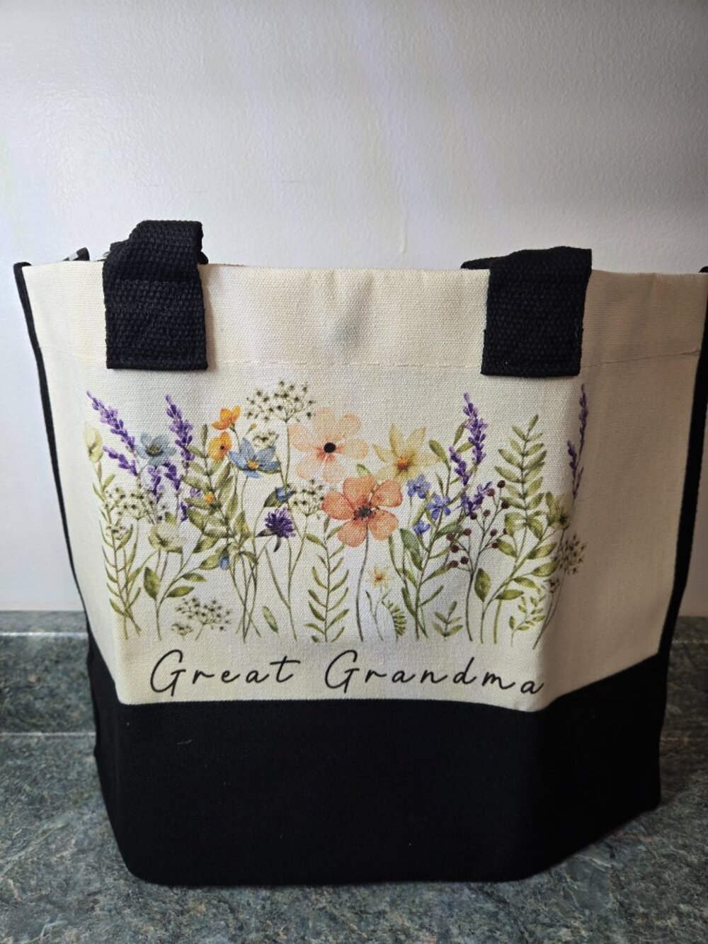 SiplyHaven Great Grandma Tote Bag with Matching Cosmetic Bag – Cute Gift Set